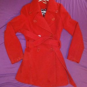 Jou Jou Fleece Double Breasted Pea Coat Medium